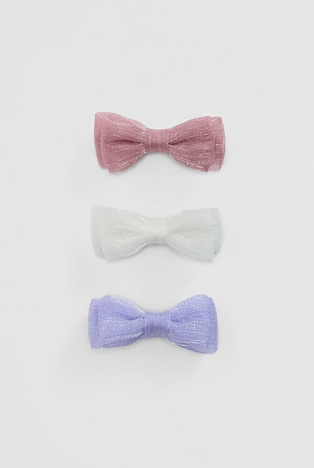 Shimmer Bow Pack of 3