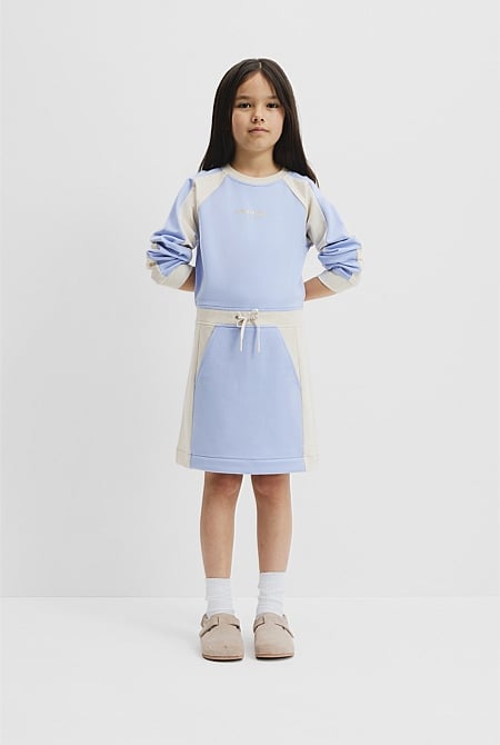 Organically Grown Cotton Splice Sweat Dress