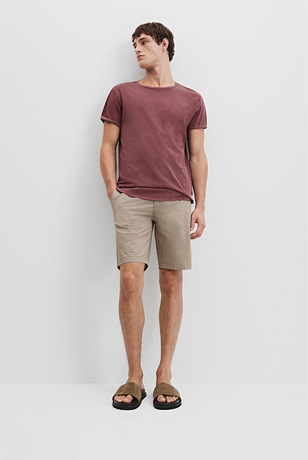 Australian Cotton Longline Garment Dyed T-Shirt