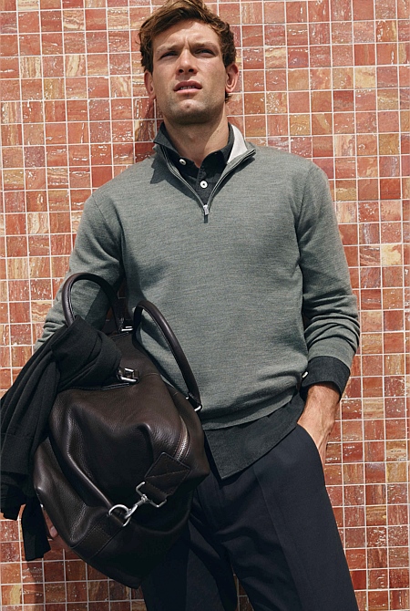 Verified Australian Merino Wool Half Zip Knit