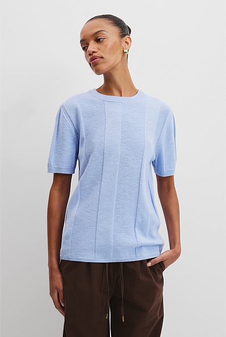 Organically Grown Cotton Linen Knit T-Shirt