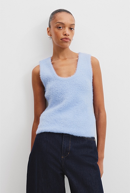 Fluffy Rib Knit Tank