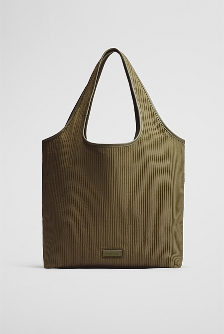 Ribbed Logo Shopper