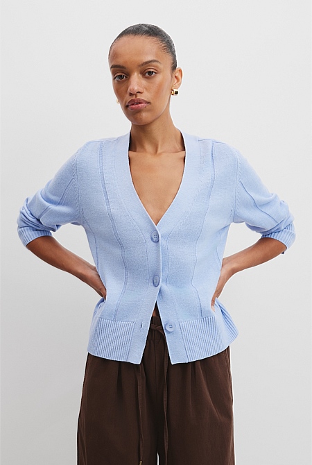 Organically Grown Cotton Linen Knit Cardigan
