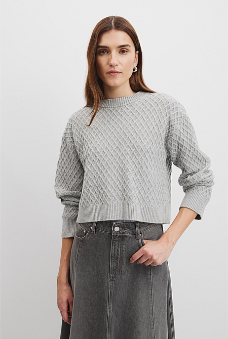 Honeycomb Knit Sweater