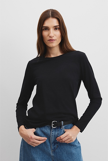 Australian Good Earth Cotton Slub T-Shirt