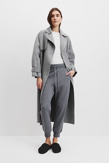 Australian Cotton Rib Cuff Track Pant