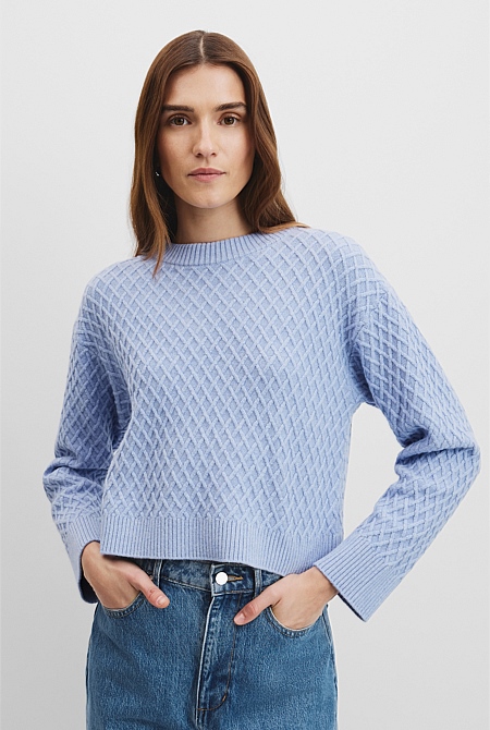 Honeycomb Knit Sweater