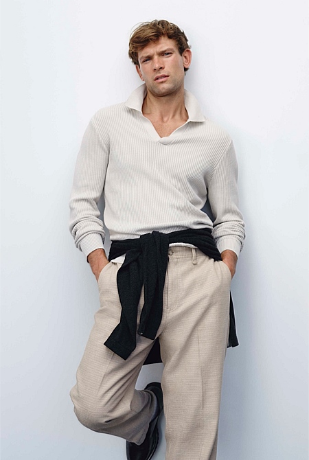 Australian Cotton Ribbed Polo
