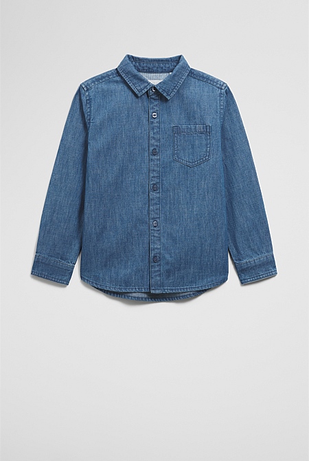 Organically Grown Cotton Denim Shirt