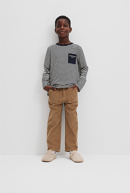 Organically Grown Cotton Long Sleeve Pocket T-Shirt