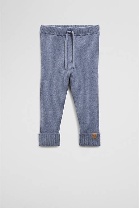 Organically Grown Cotton Blend Knit Legging