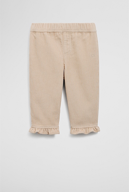 Organically Grown Cotton Cord Frill Pant