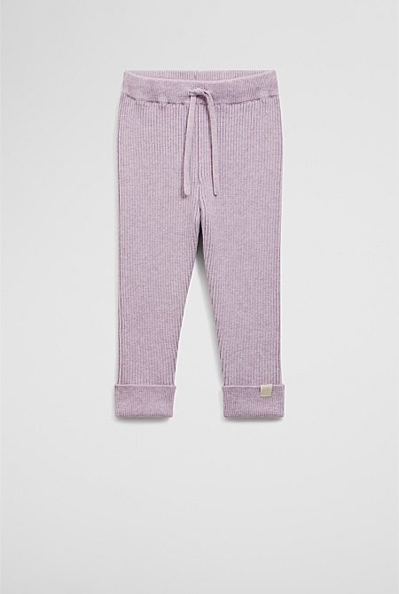 Organically Grown Cotton Blend Knit Legging