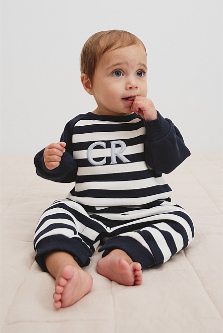 Organically Grown Cotton Logo Oversized Jumpsuit