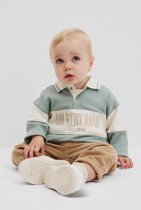 Organically Grown Cotton Logo Rugby T-Shirt