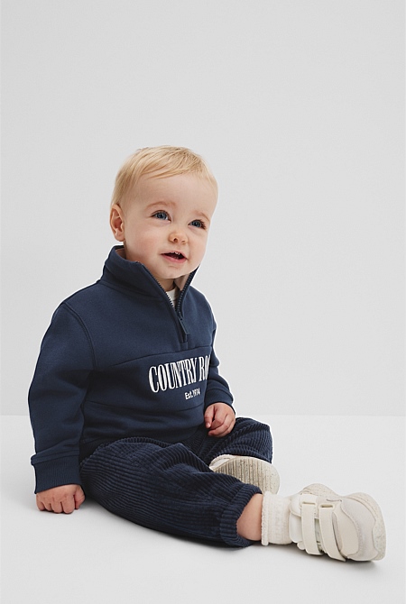 Verified Australian Cotton Heritage Half Zip Sweat