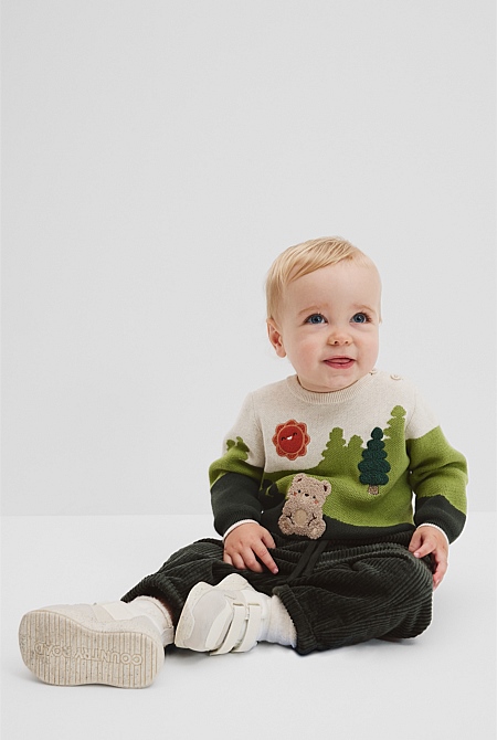 Organically Grown Cotton Outdoor Intarsia Knit