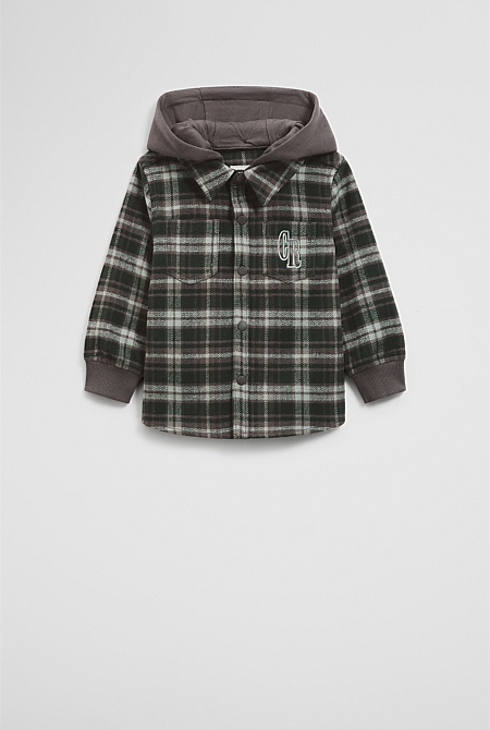 Australian Cotton Hooded Check Shirt