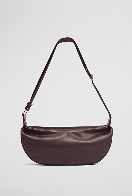 Recycled Polyester Blend Crescent Crossbody