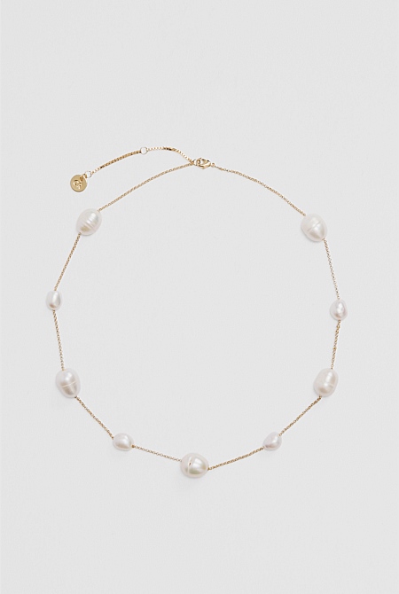 Fresh Water Pearl Chain Necklace