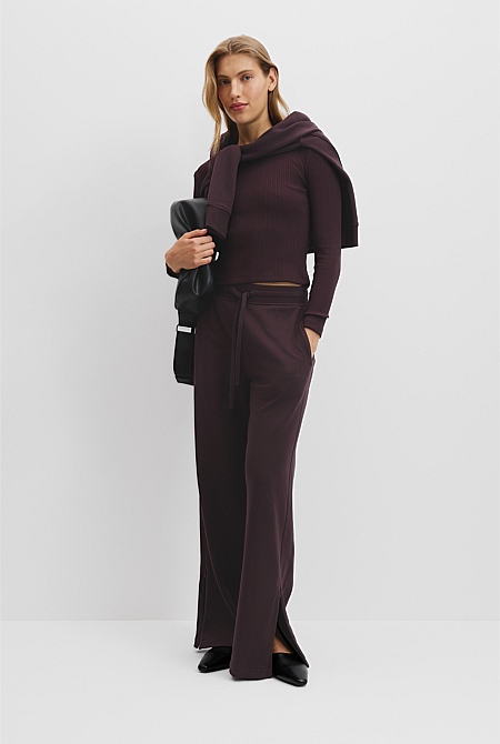 Long Sleeve Fitted Rib Top