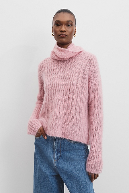Funnel Neck Lofty Knit