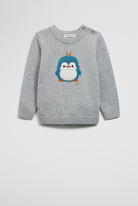 Organically Grown Cotton Penguin Knit