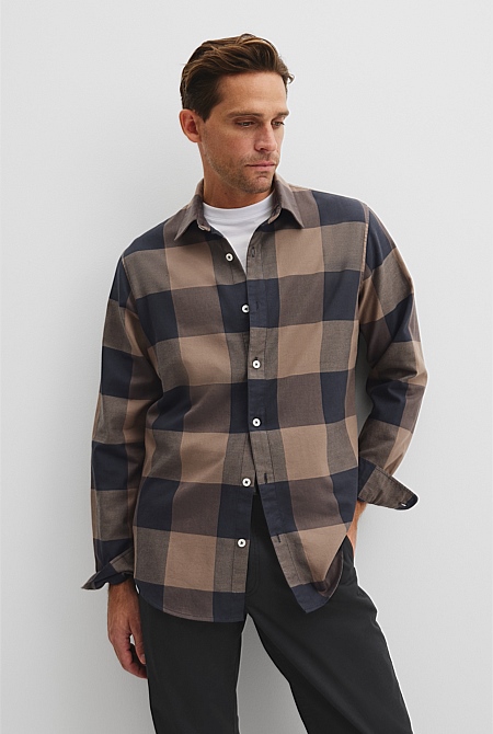 Regular Fit Australian Good Earth Cotton Flannel Shirt