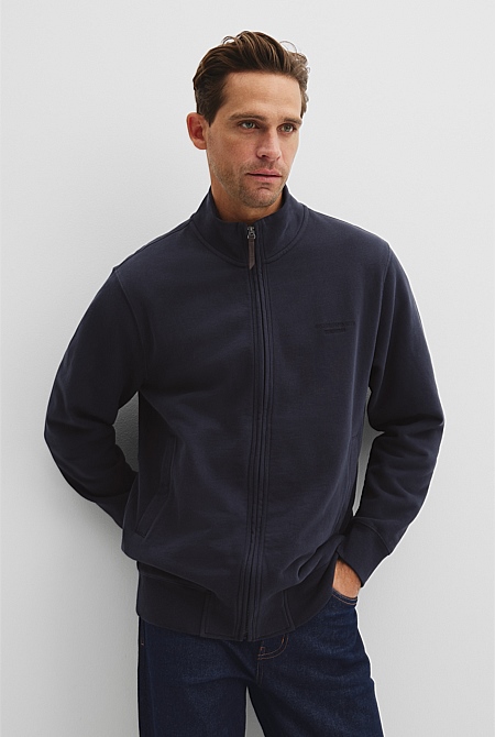 Relaxed Zip Through Sweat