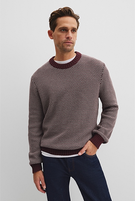 Australian Cotton Blend Textured Knit