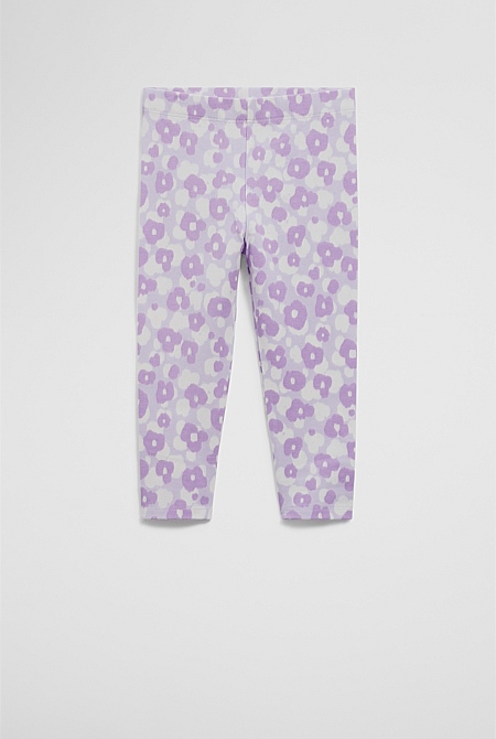 Organically Grown Cotton Blend Flower Legging