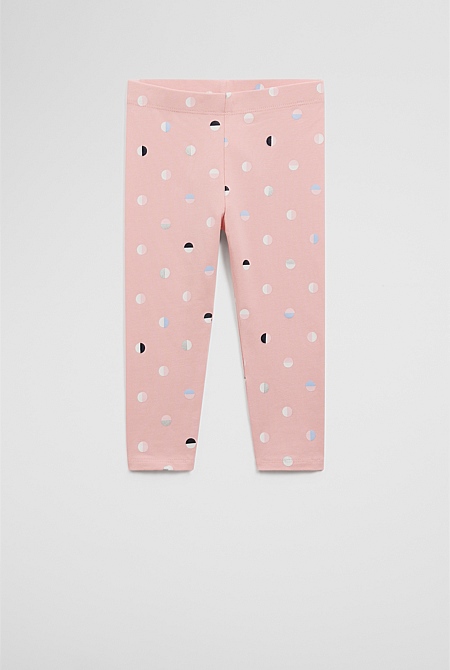 Organically Grown Cotton Blend Spot Legging