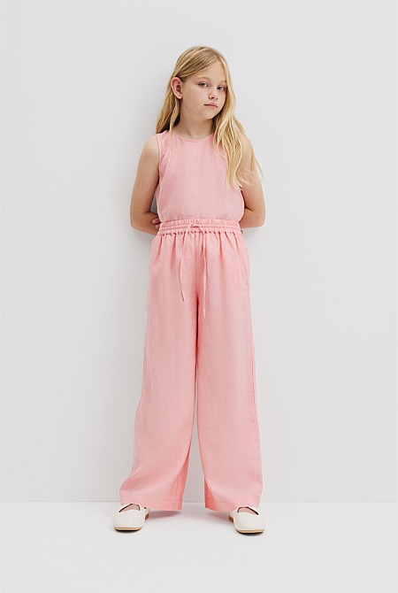 Organically Grown Linen Linen Pull On Pant