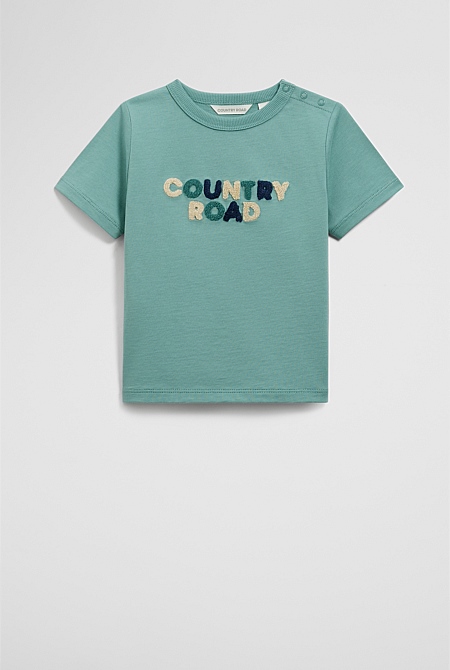 Organically Grown Cotton Boucle Logo T-Shirt