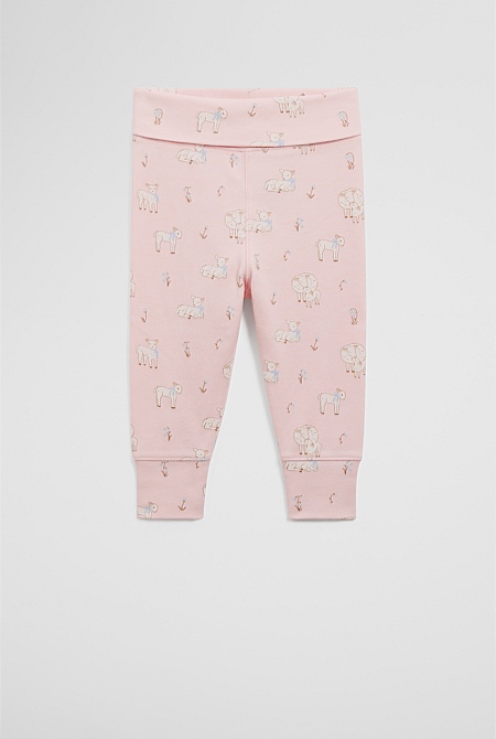 Organically Grown Cotton Lamb Fold Over Soft Pant