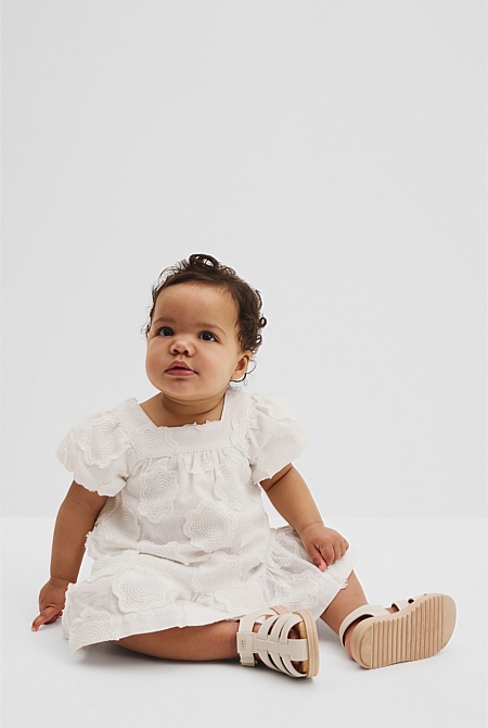 Organically Grown Cotton Embroidered Floral Dress