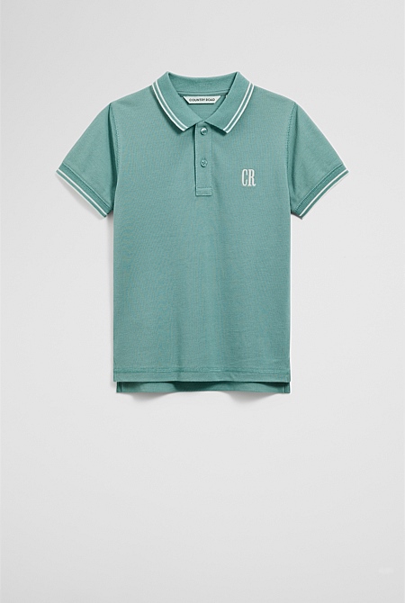 Organically Grown Cotton Logo Polo Shirt