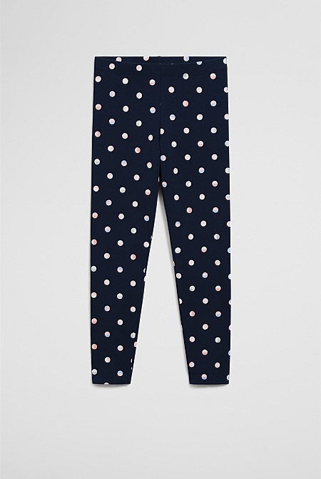 Organically Grown Cotton Blend Spot Legging