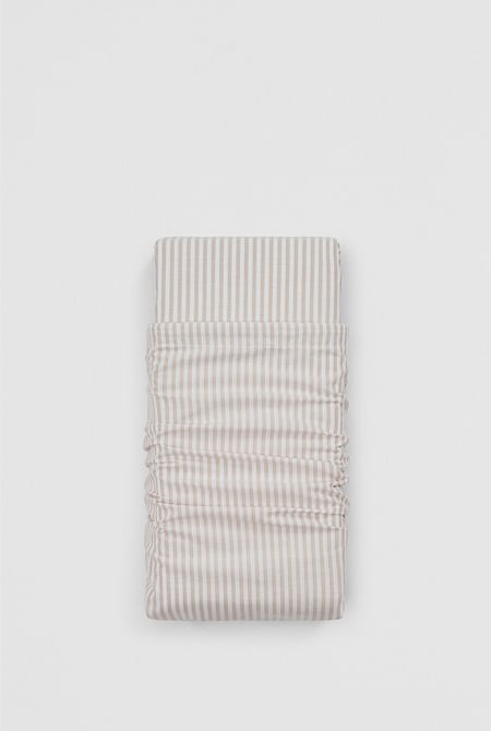 Brae Australian Cotton Stripe Queen Flat Sheet