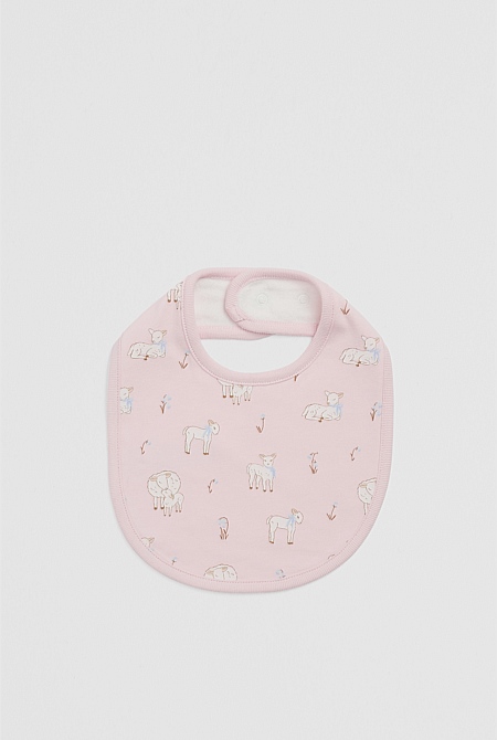 Lamb Print Bib