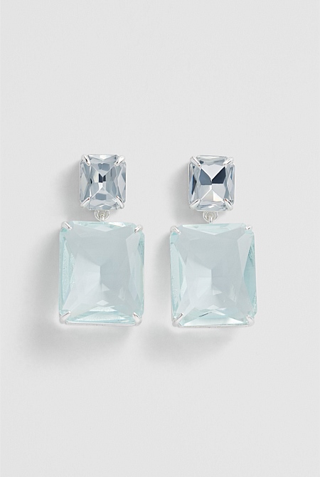 Crystal Drop Stud Earring