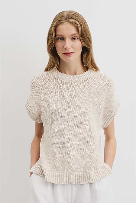 Textured Knit T-Shirt