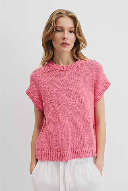 Textured Knit T-Shirt
