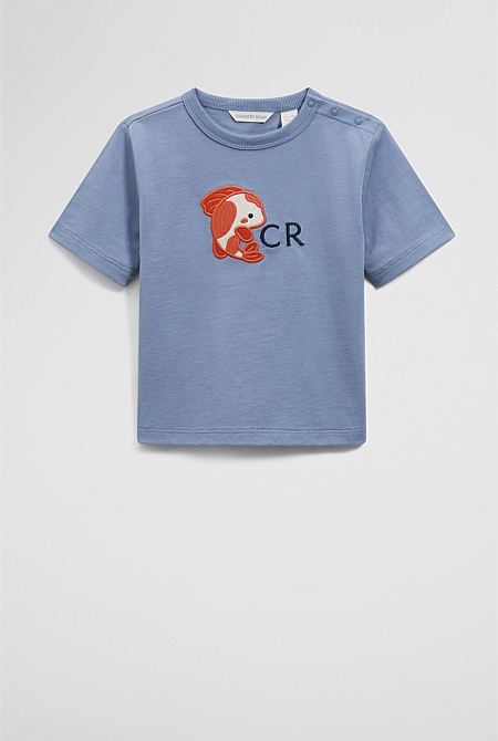 Koi Print Organically Grown Cotton T-Shirt