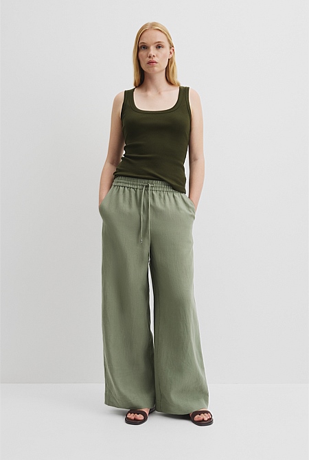 Organically Grown Linen Pull-On Pant