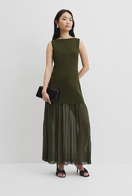 Boatneck Knit Dress