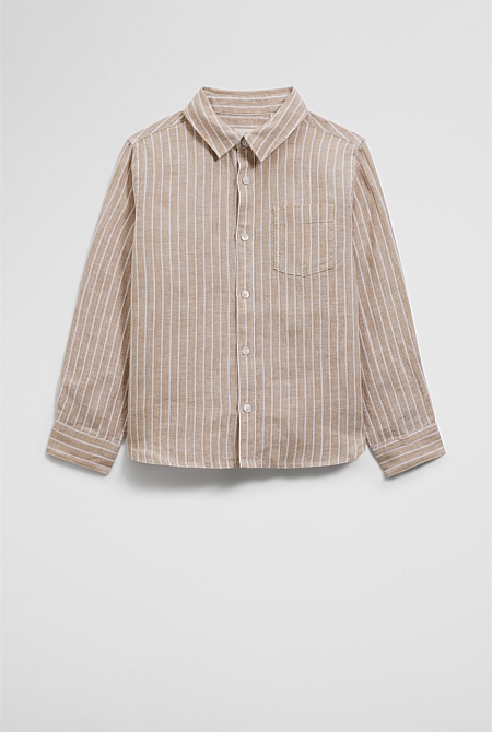Organically Grown Linen Long Sleeve Linen Shirt