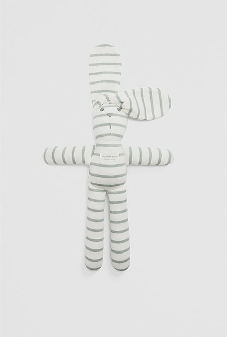 Organically Grown Cotton Stripe Rib Bunny