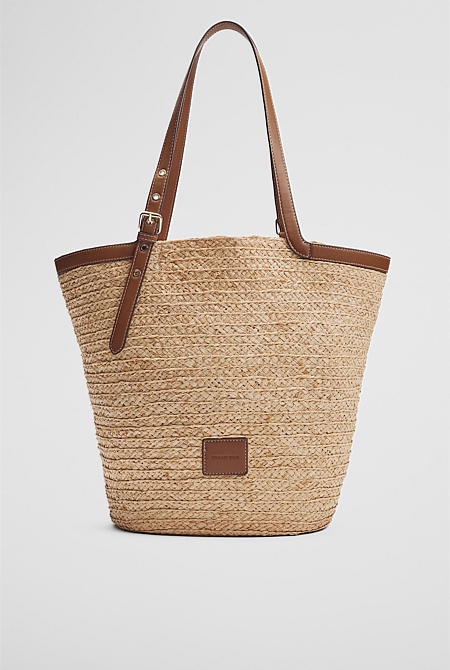 Claudia Straw Shopper Bag